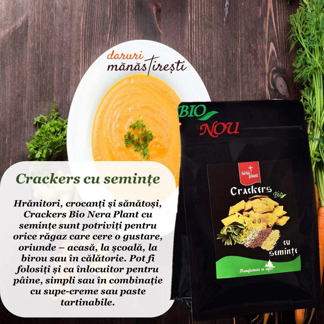 Supă cremă cu morcovi și Crackers