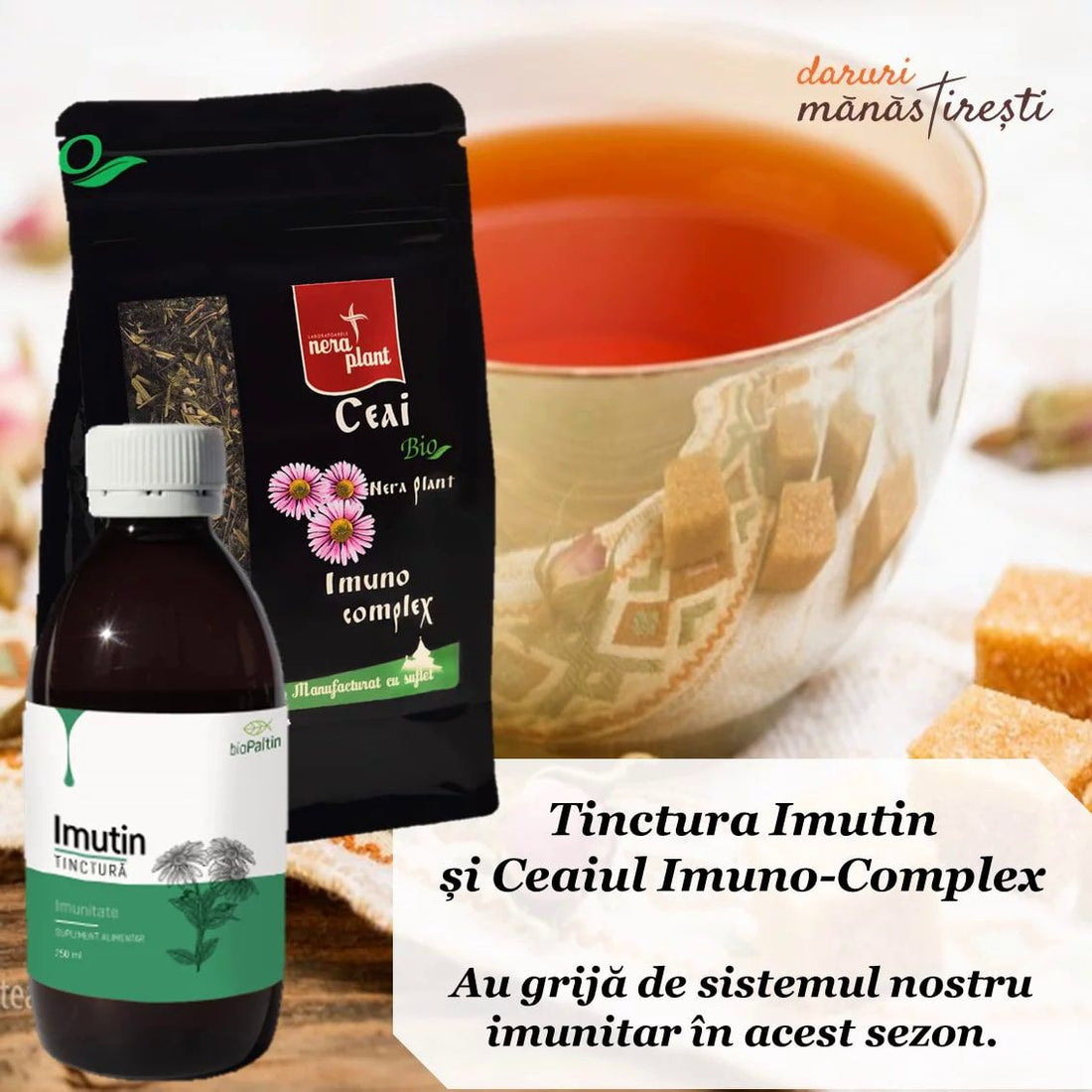 Ceai pentru imunitate cu tinctură Imutin