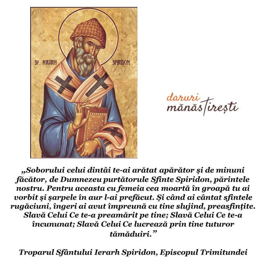 Viața Sfântului Ierarh Spiridon episcopul Trimitundei