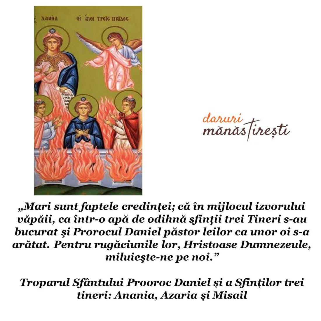 Viața Sfântului Prooroc Daniel și a Sfinților trei tineri: Anania, Azaria și Misail