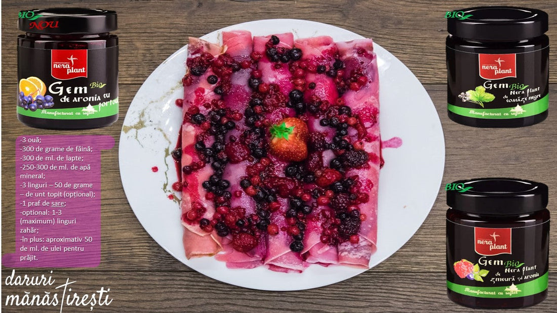 Clătite delicioase cu gem
