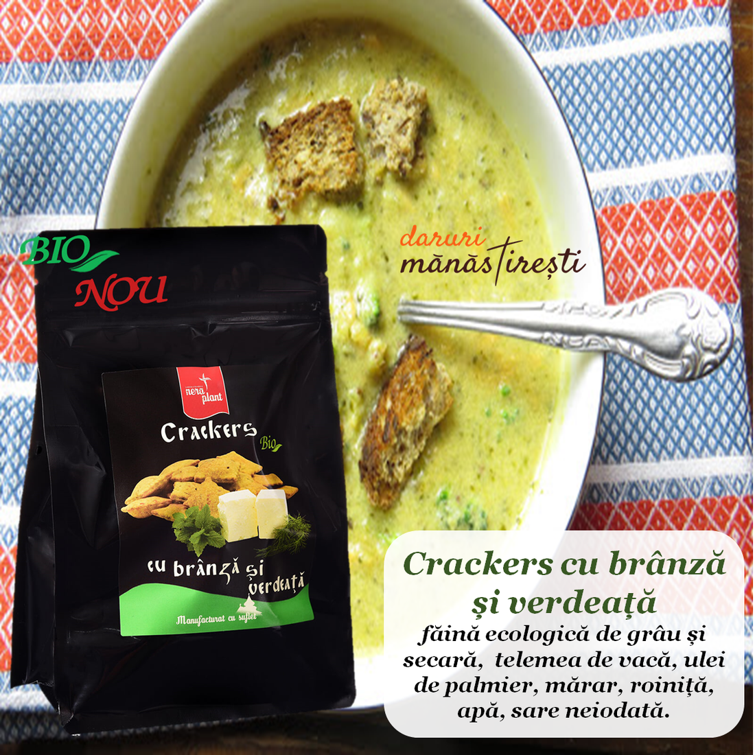 Supă cremă de brocoli cu Crackers