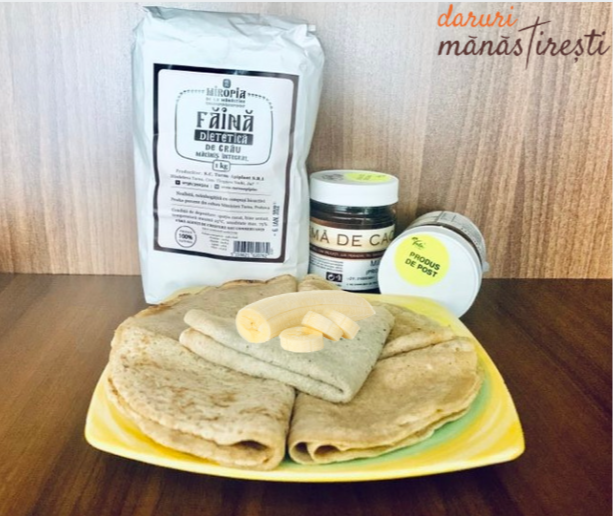 Clătite de post cu apă minerală
