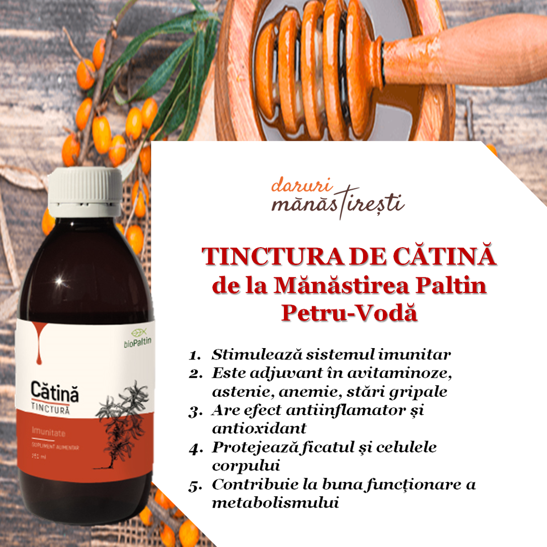 Miere cu tinctură de Cătină