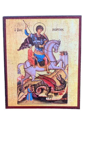 Icoană bizantină Sfântul Gheorghe - 10 *12