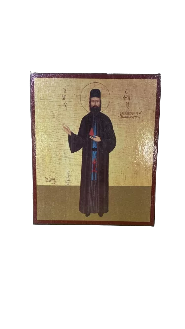 Icoană bizantină Sf. Efrem-10*12