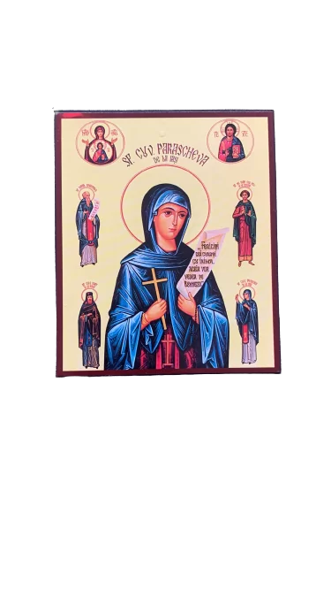 Icoană bizantină Sfânta Cuvioasă Parascheva -10*12