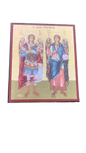 Icoană bizantină Sfinții Arhangheli Mihail și Gavriil -10*12