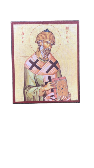 Icoană bizantină Sfântul Spiridon-10*12